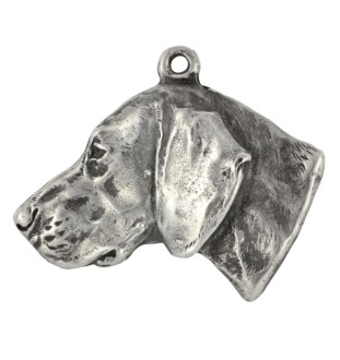 Braque de Weimar porte-clés en argent massif Art-Dog