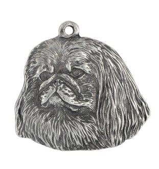 Pekingese versilberter Schlüsselanhänger Art-Dog