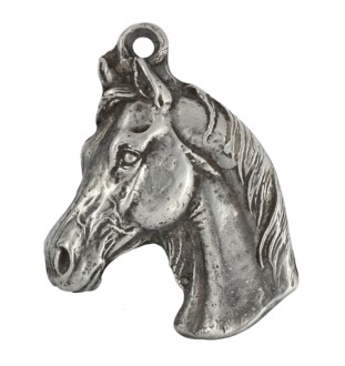 Cheval d'élevage australien porte-clés en argent massif Art-Dog