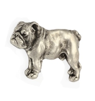 Buldog angielski pin posrebrzony Art-Dog