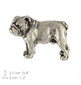 Buldog angielski pin posrebrzony Art-Dog