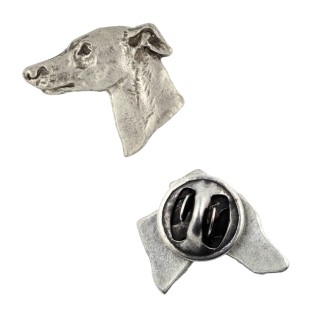 Whippet pin posrebrzony Art-Dog