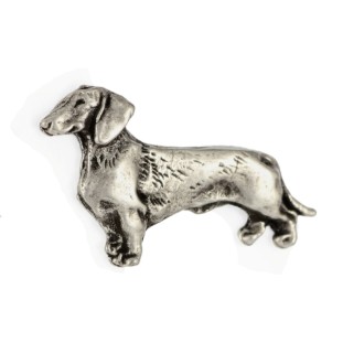 Jamnik szorstkowłosy pin posrebrzony Art-Dog