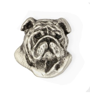 Buldog angielski pin posrebrzony Art-Dog