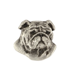 Buldog angielski pin posrebrzony Art-Dog