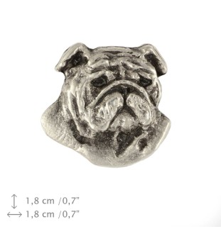 Buldog angielski pin posrebrzony Art-Dog