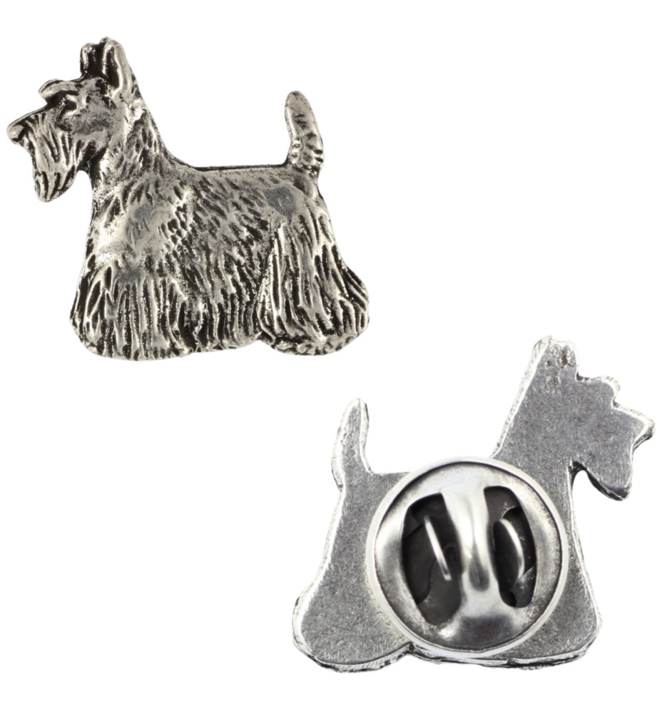 Terier szkocki pin posrebrzony Art-Dog