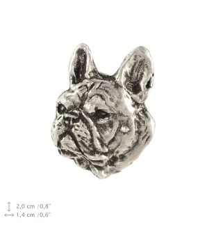 Buldog francuski II pin posrebrzony Art-Dog