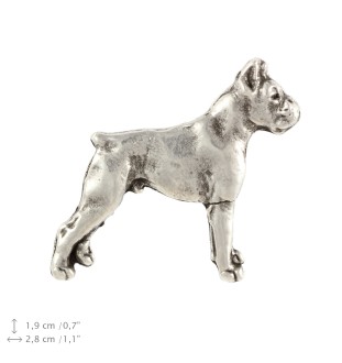 Bokser pin posrebrzony Art-Dog