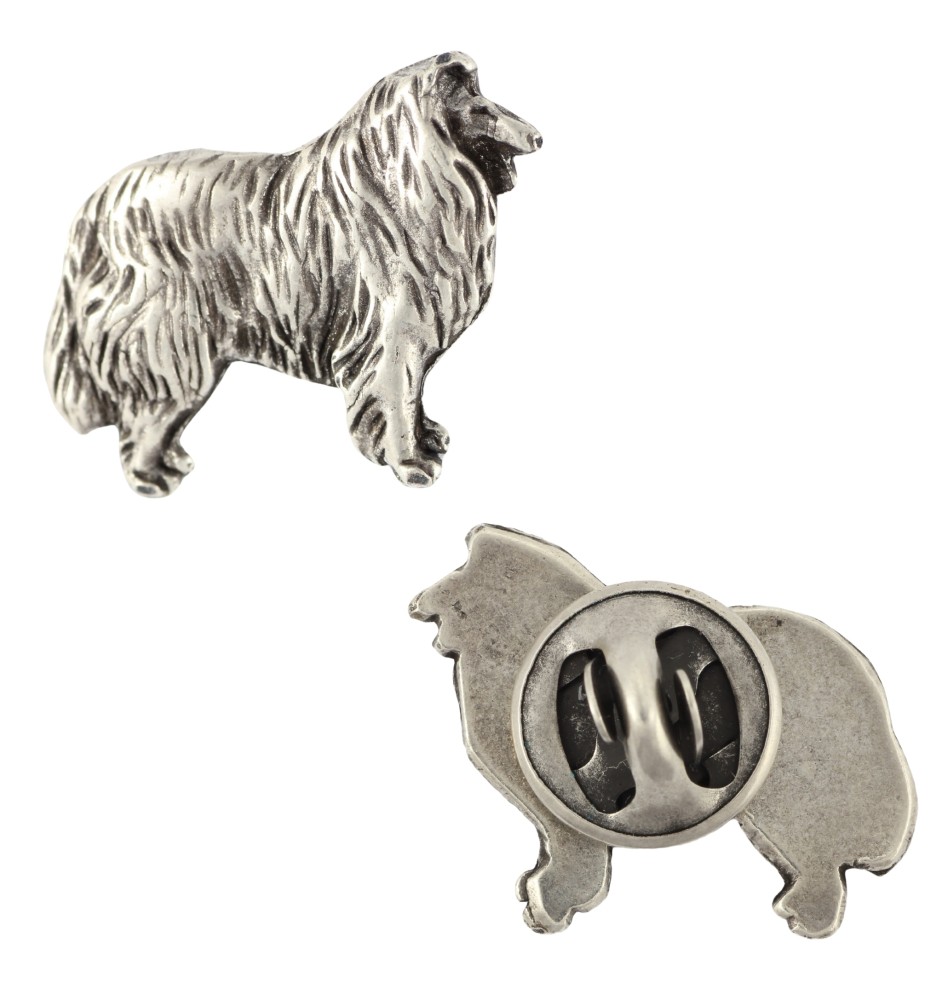 Owczarek szkocki długowłosy pin posrebrzony Art-Dog