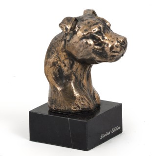 Amerykański Staffordshire terrier głowa na kamieniu Art-Dog