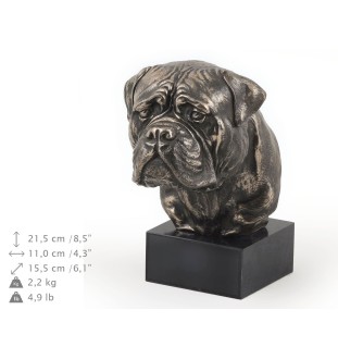 Bullmastiff głowa na kamieniu Art-Dog