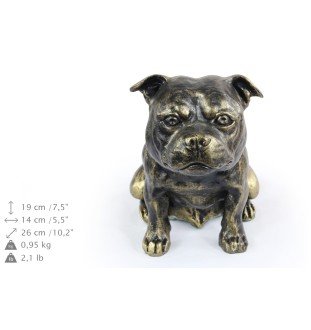 Staffordshire Bull Terrier figurka siedząca z żywicy Art-Dog