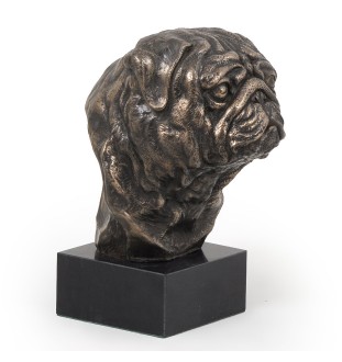 Mops, Pug głowa na kamieniu Art-Dog