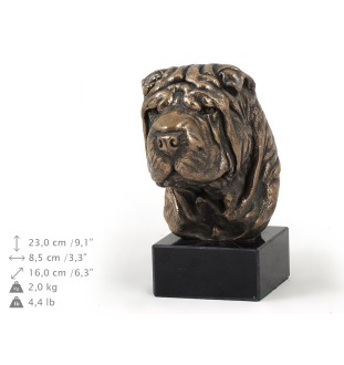 Shar Pei głowa na kamieniu Art-Dog