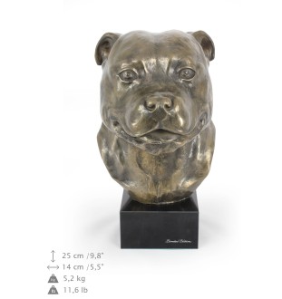 Staffordshire Bull Terrier duża głowa na marmurze Art-Dog