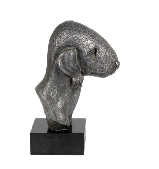 Bedlington Terrier figurki srebrne na kamieniu Art-Dog