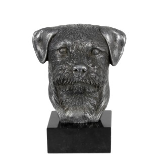 Border Terrier figurki srebrne na kamieniu Art-Dog