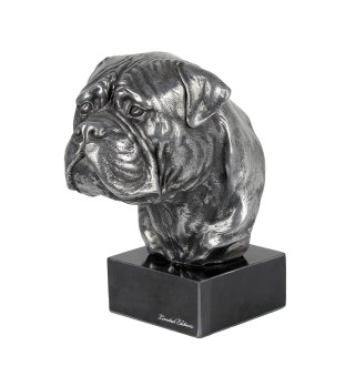 Bullmastiff figurki srebrne na kamieniu Art-Dog