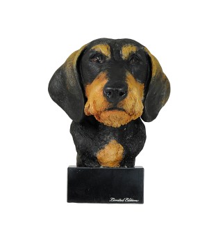 Jamnik szorstkowłosy ręcznie pomalowana statuetka Art-Dog