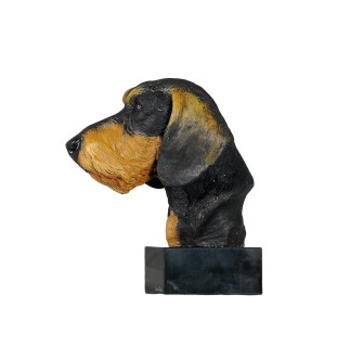 Jamnik szorstkowłosy ręcznie pomalowana statuetka Art-Dog