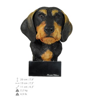 Jamnik szorstkowłosy ręcznie pomalowana statuetka Art-Dog