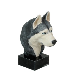 Husky syberyjski ręcznie pomalowana statuetka Art-Dog