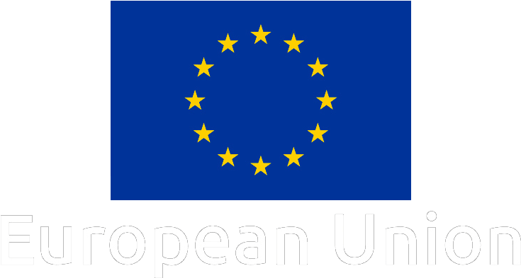 Flaga UE z podpisem European Union